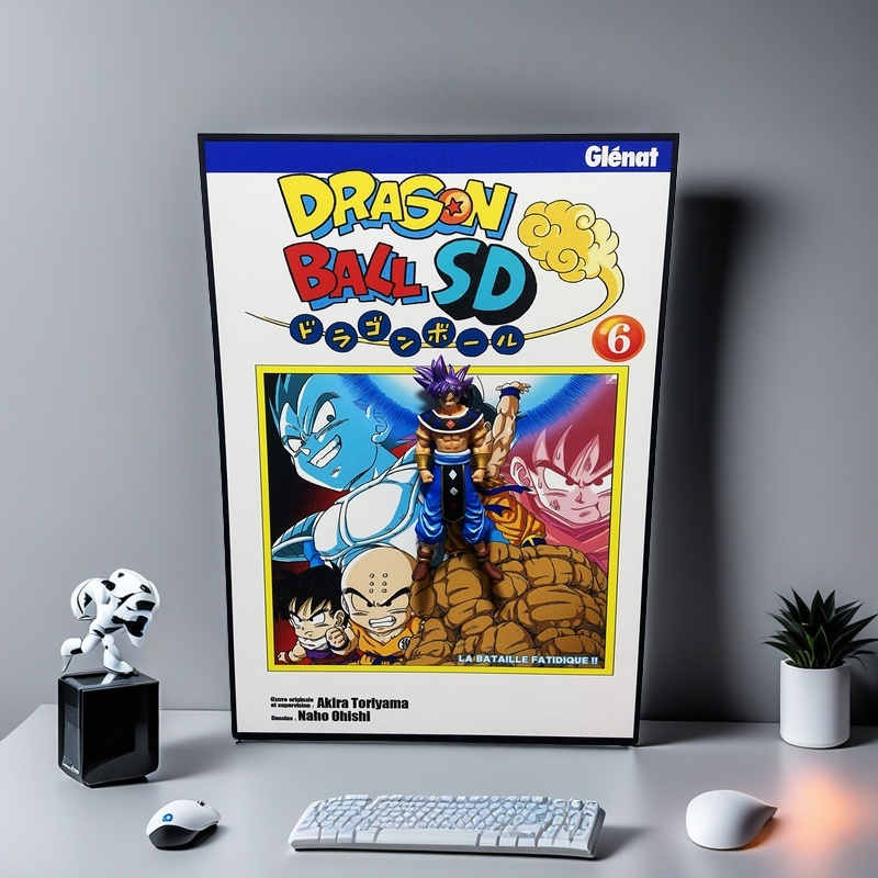 3D Dragon Ball SD wall art featuring a detachable Gogeta figure for anime-themed room decoration