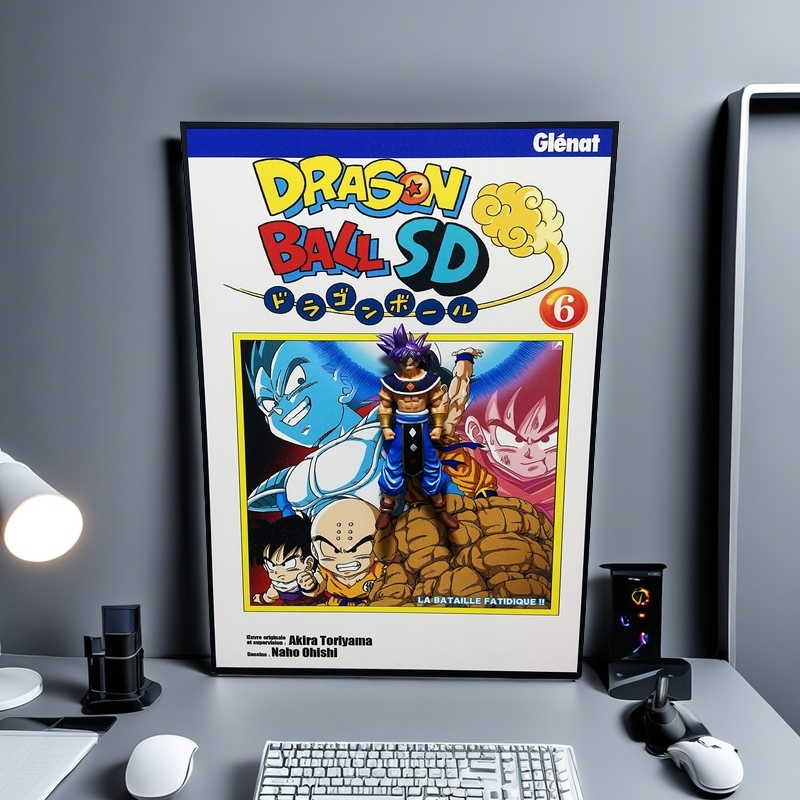 3D Dragon Ball SD wall art featuring a detachable Gogeta figure for anime-themed room decoration