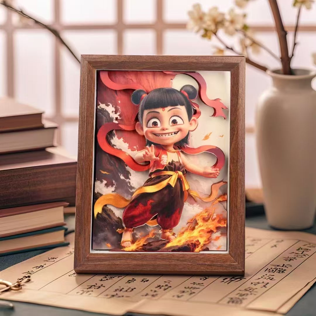 Arca Kertas 3D Nezha - Hiasan Rumah Moden untuk Pintu Masuk & Paparan Bertaraf Tinggi