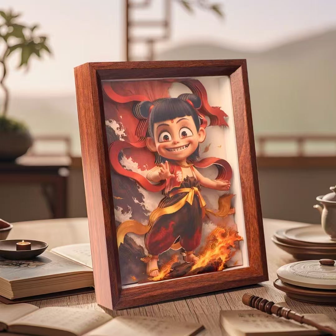 Arca Kertas 3D Nezha - Hiasan Rumah Moden untuk Pintu Masuk & Paparan Bertaraf Tinggi