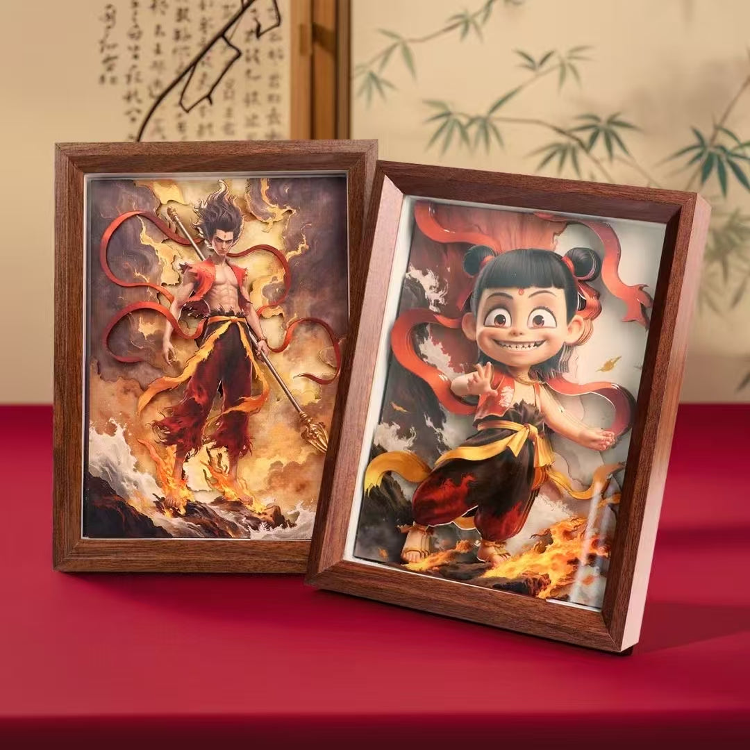 Arca Kertas 3D Nezha - Hiasan Rumah Moden untuk Pintu Masuk & Paparan Bertaraf Tinggi