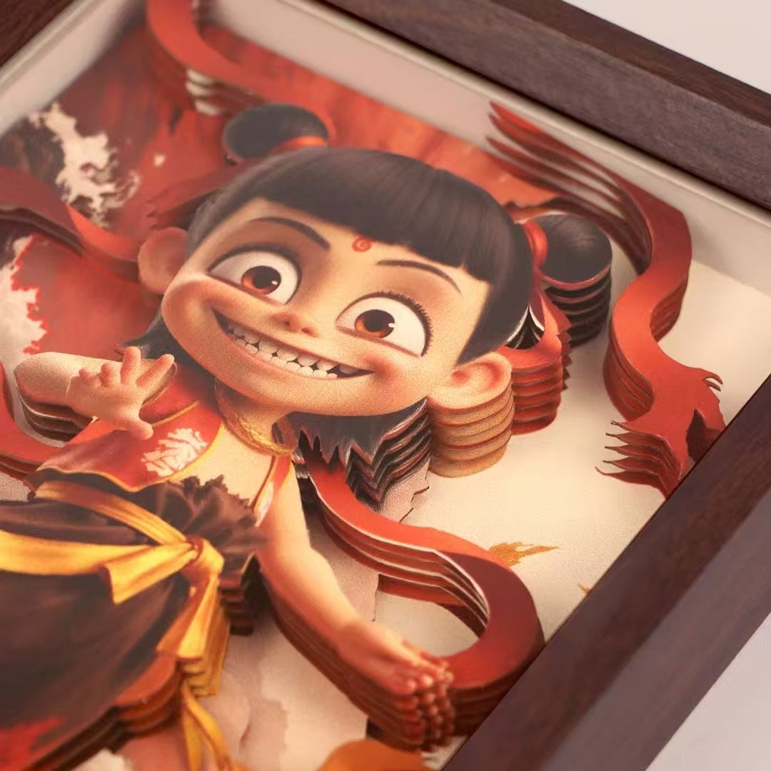 Arca Kertas 3D Nezha - Hiasan Rumah Moden untuk Pintu Masuk & Paparan Bertaraf Tinggi