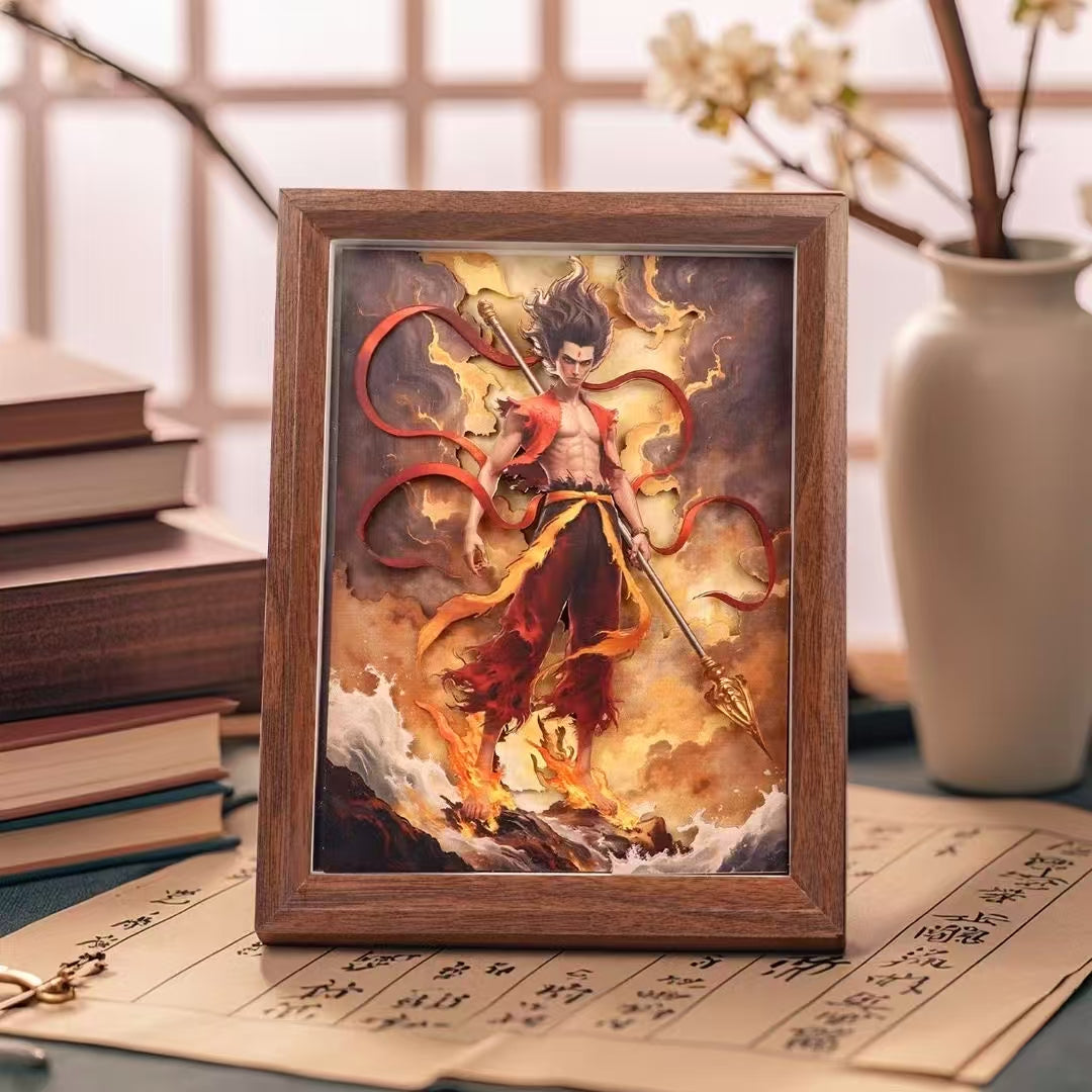 Arca Kertas 3D Nezha - Hiasan Rumah Moden untuk Pintu Masuk & Paparan Bertaraf Tinggi
