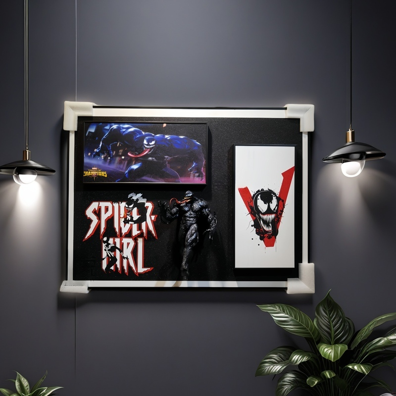 Venom 3D wall art with Marvel superhero figure, modern home decor for collectors and fans, 60x80cm decorative painting