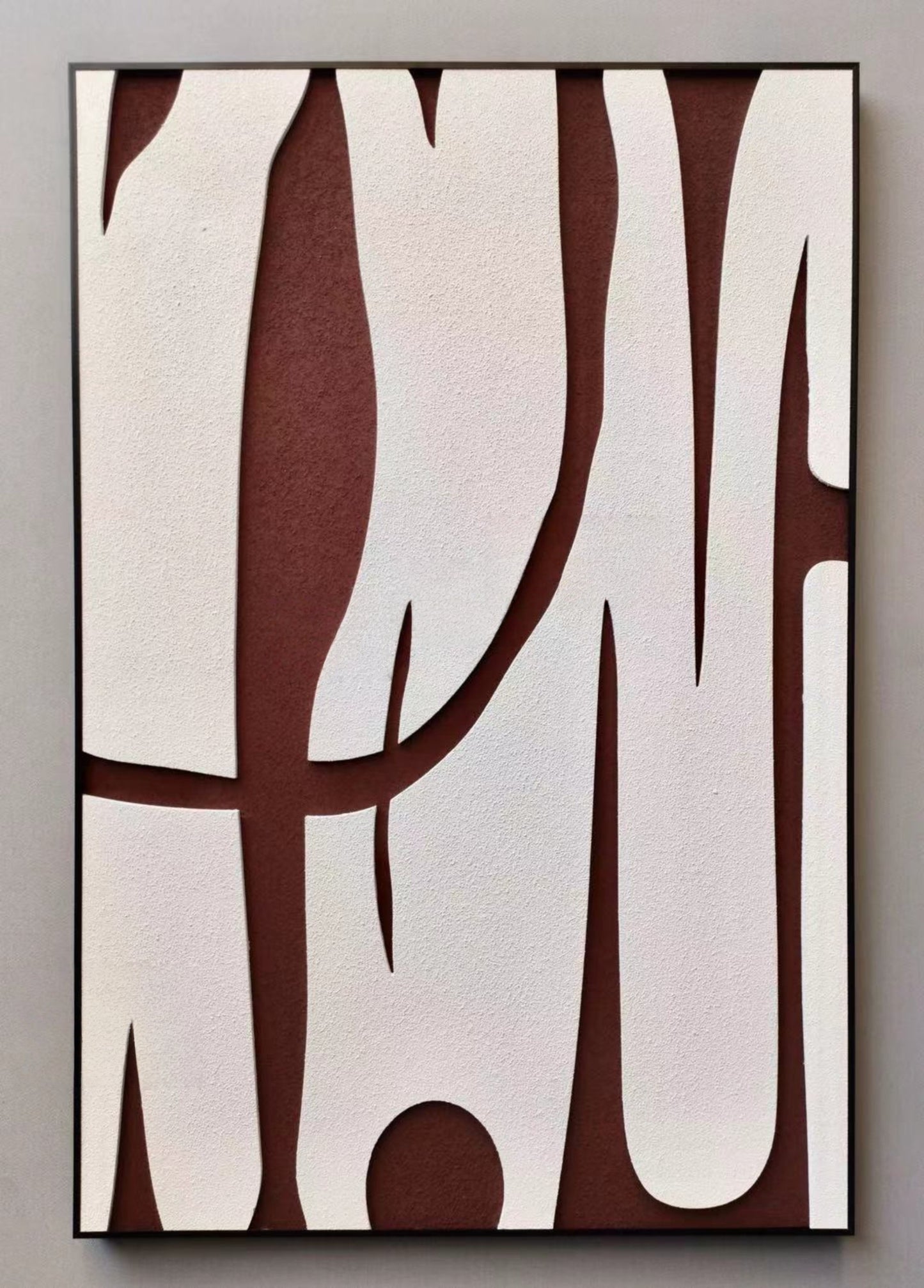 Abstract Flow Line Wall Art – Black & White Minimalist 80×120cm
