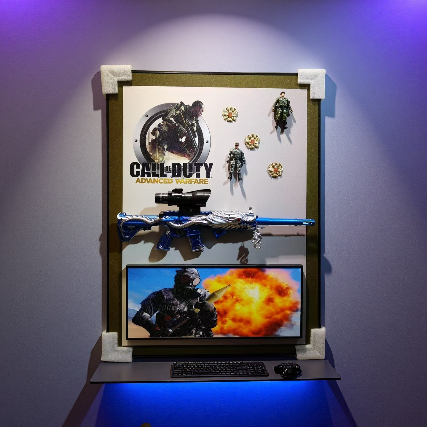 call-of-duty-advanced-warfare-3d-wall-art-blue-sniper