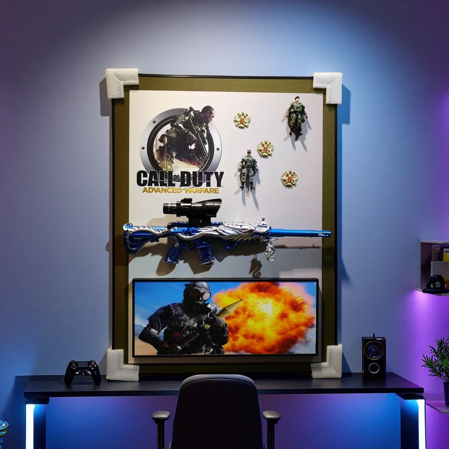 call-of-duty-advanced-warfare-3d-wall-art-blue-sniper
