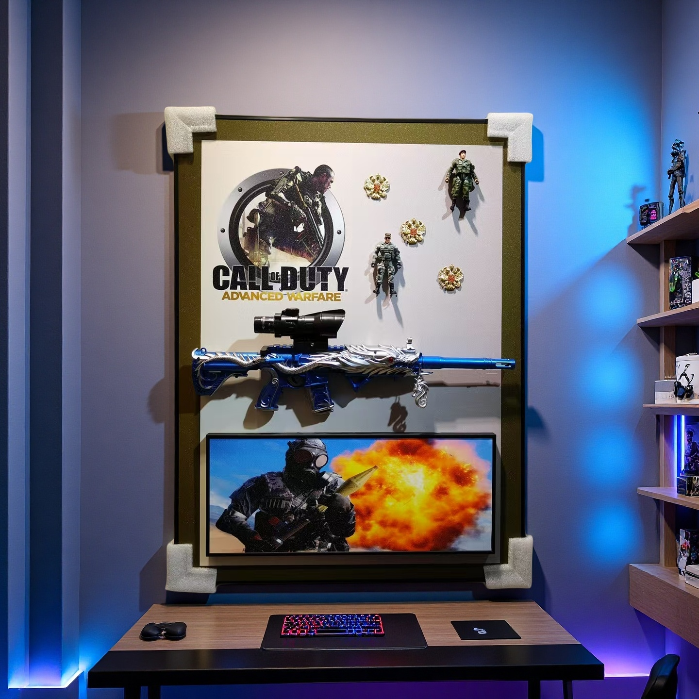 call-of-duty-advanced-warfare-3d-wall-art-blue-sniper