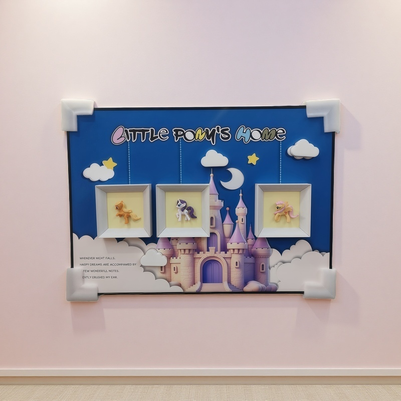50x70cm pony figurine frame for children’s room
