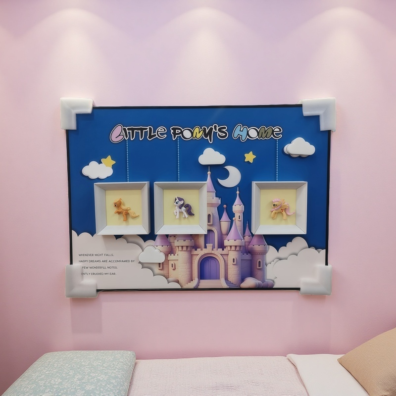 50x70cm pony figurine frame for children’s room