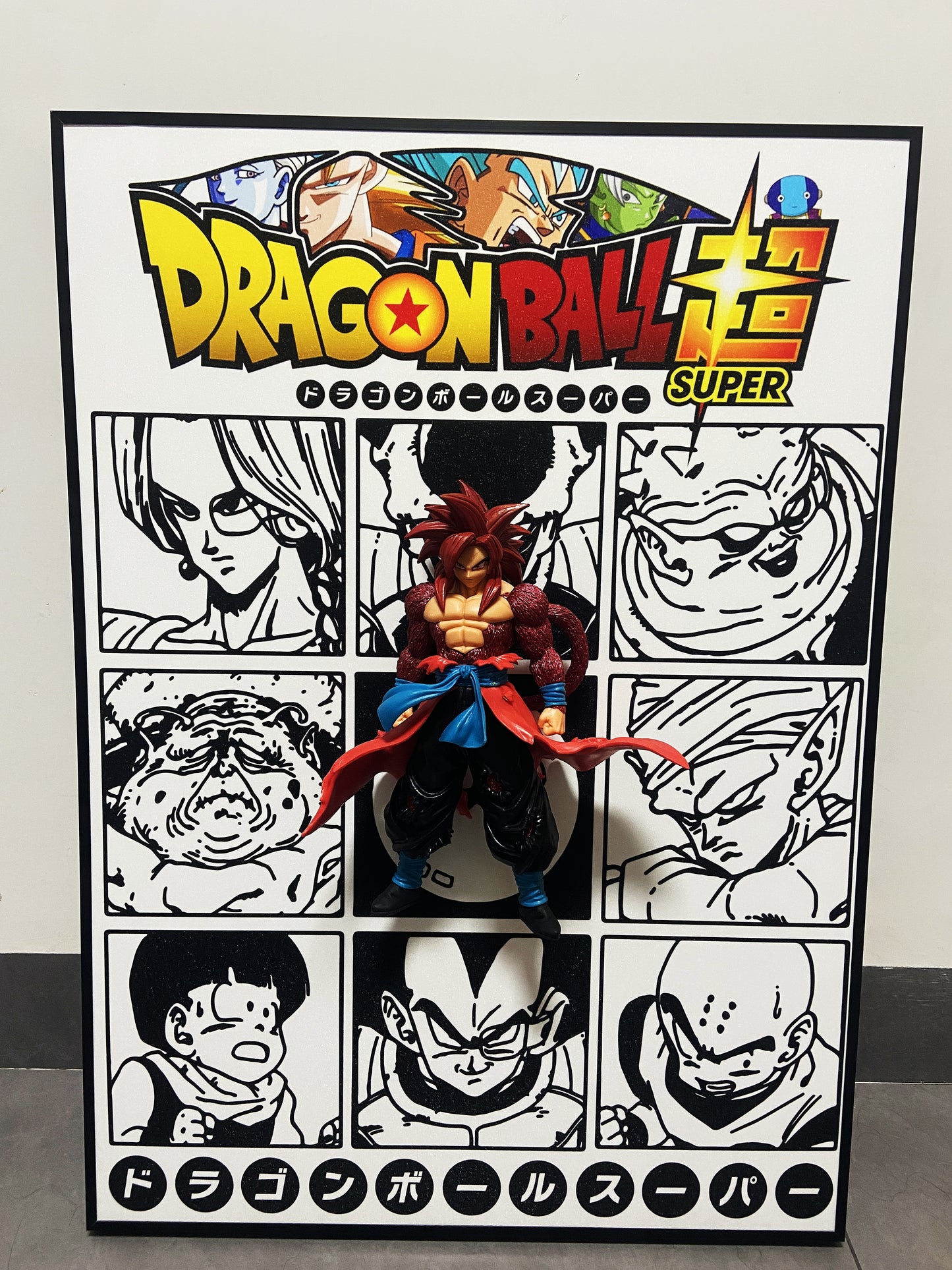 3D Super Saiyan 4 Goku Wall Art - Dragon Ball Figure Decor