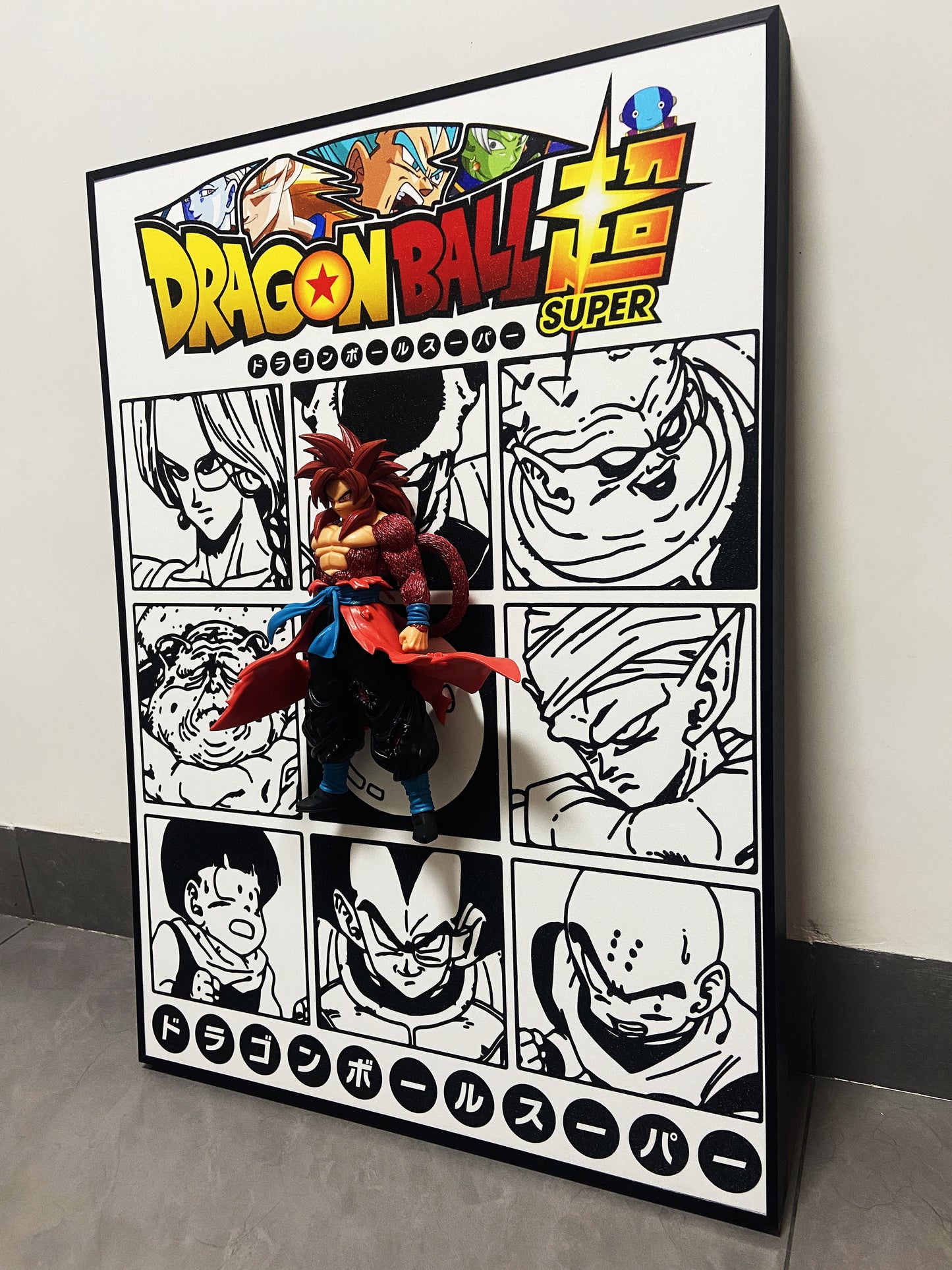 3D Super Saiyan 4 Goku Wall Art - Dragon Ball Figure Decor
