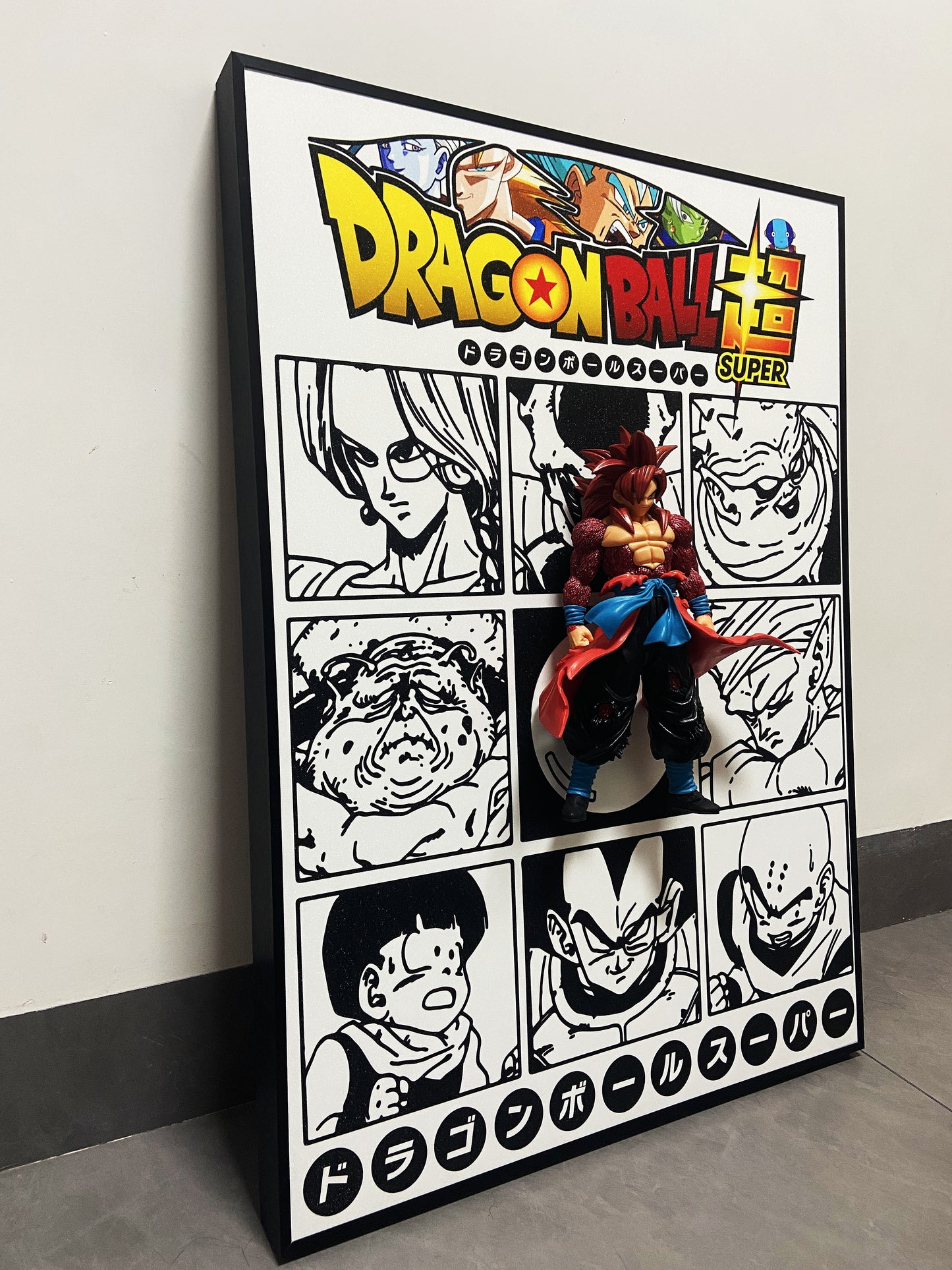 3D Super Saiyan 4 Goku Wall Art - Dragon Ball Figure Decor