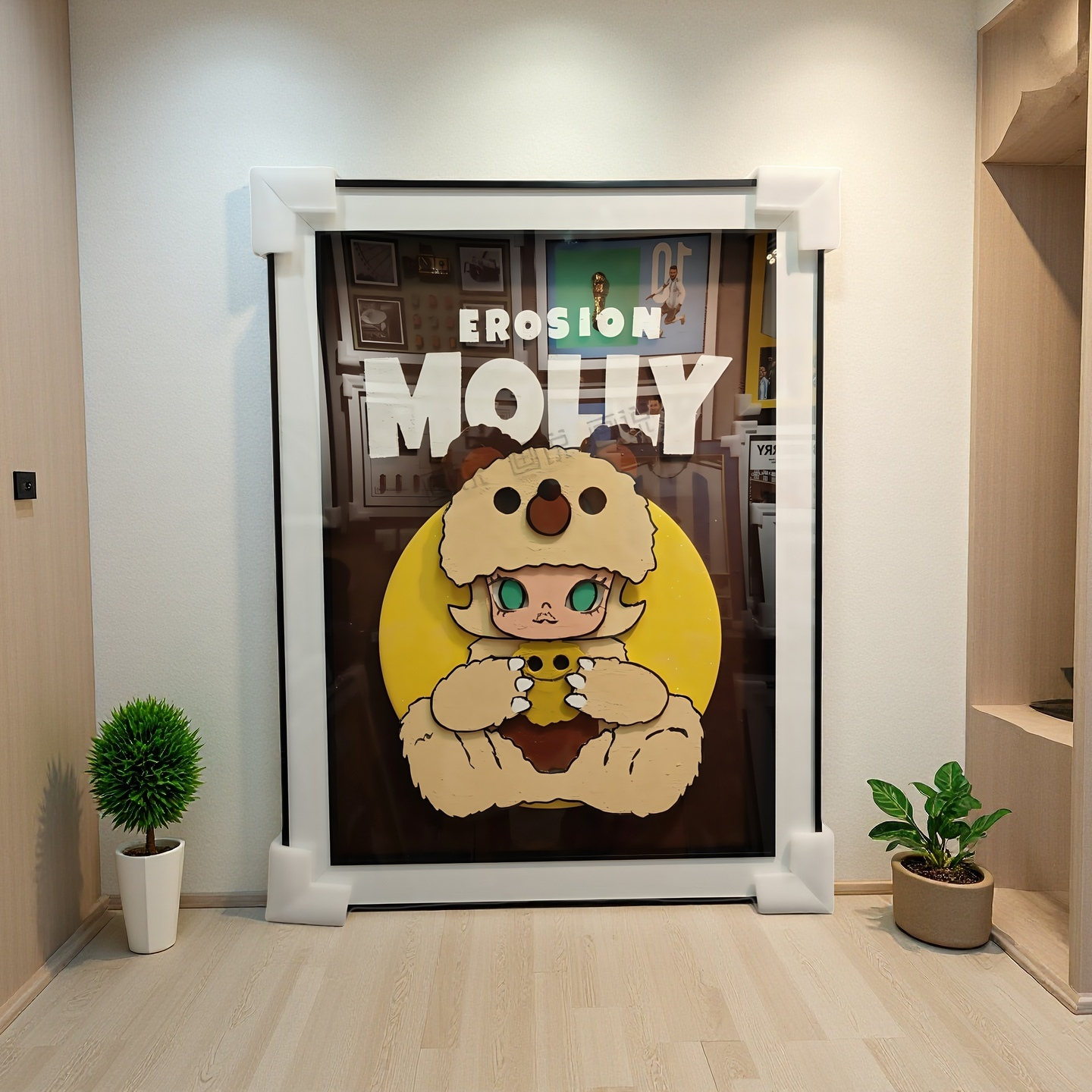 Erosion MOLLY Bear Costume 3D Wall Art Hanging Decor 60×80cm