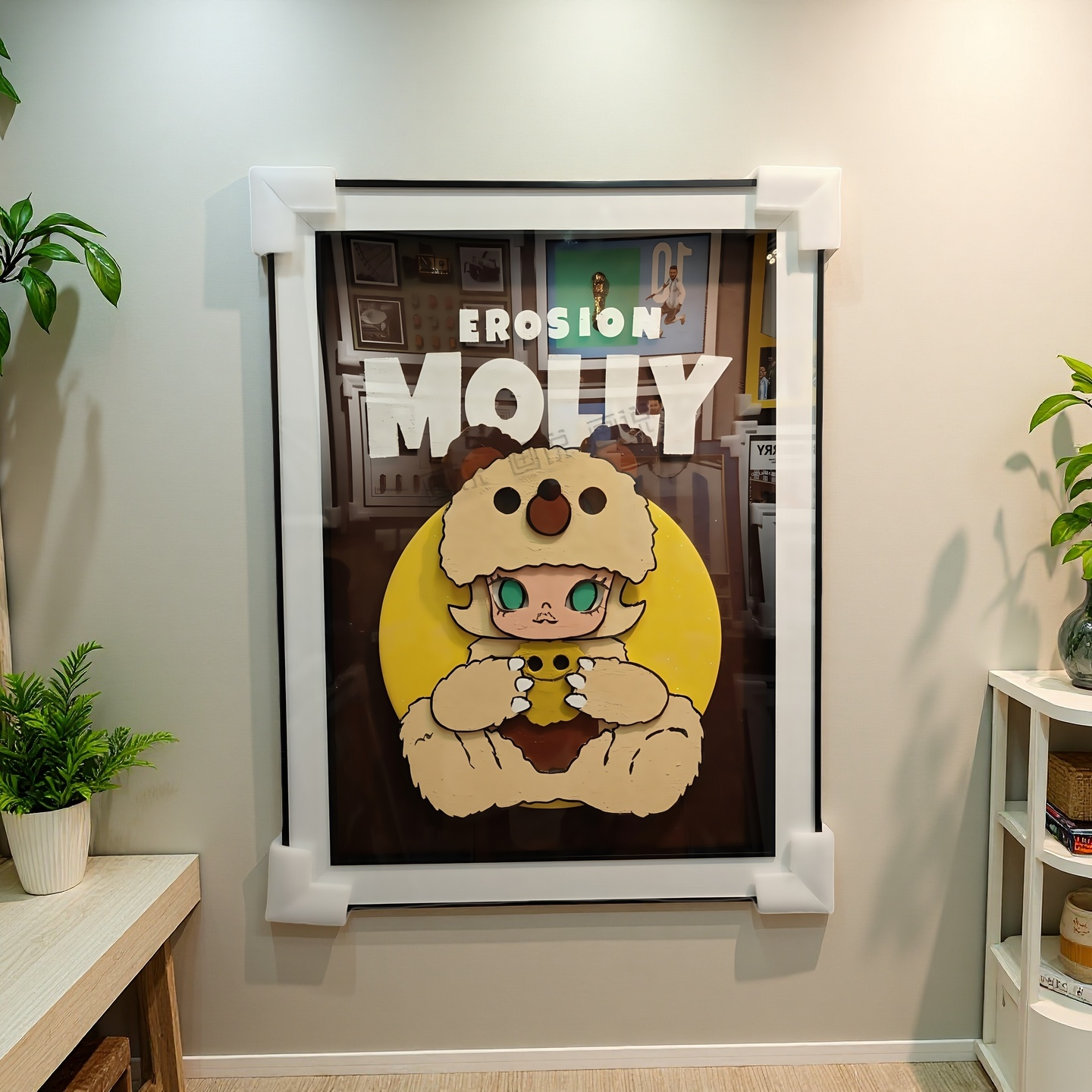 Erosion MOLLY Bear Costume 3D Wall Art Hanging Decor 60×80cm