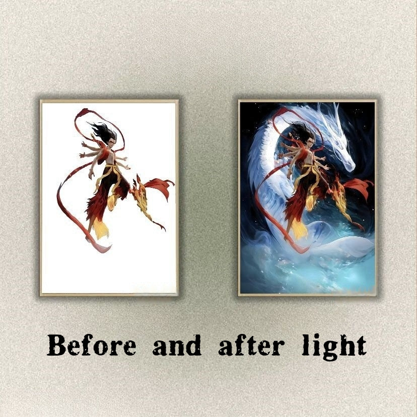 Nezha 2 Magic Child Light-Up Bedside Art – Anime-Inspired LED Night Light with 3D Design