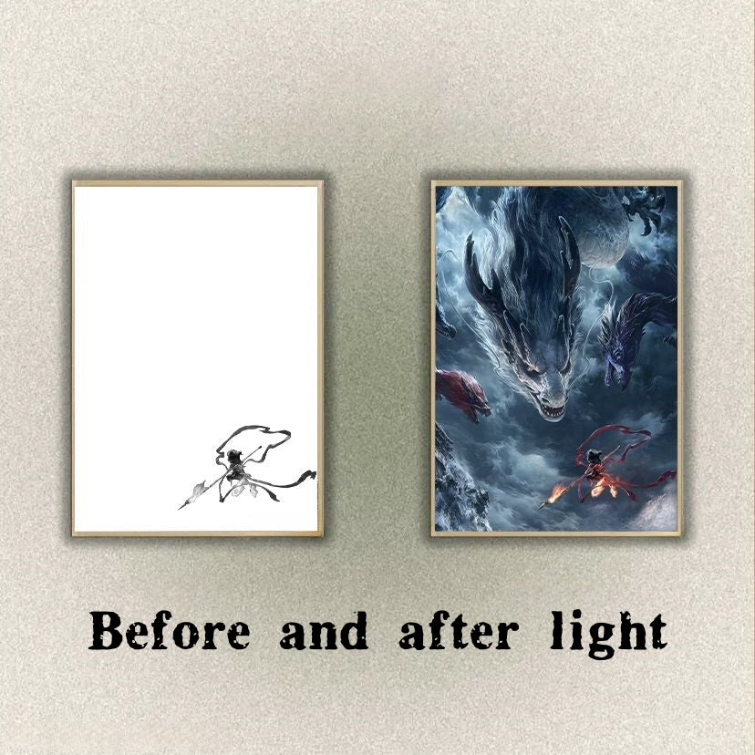 Nezha 2 Magic Child Light-Up Bedside Art – Anime-Inspired LED Night Light with 3D Design