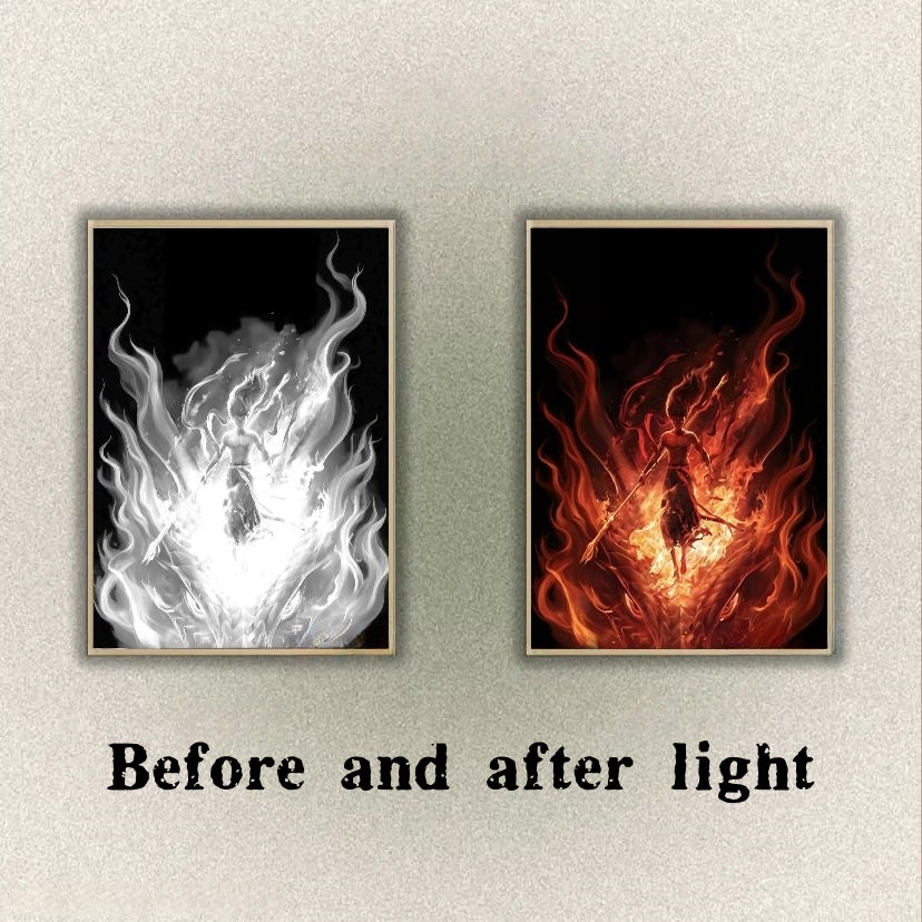 Nezha 2 Magic Child Light-Up Bedside Art – Anime-Inspired LED Night Light with 3D Design