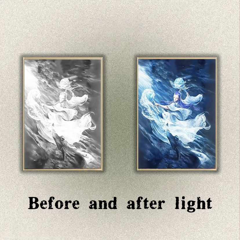 Nezha 2 Magic Child Light-Up Bedside Art – Anime-Inspired LED Night Light with 3D Design