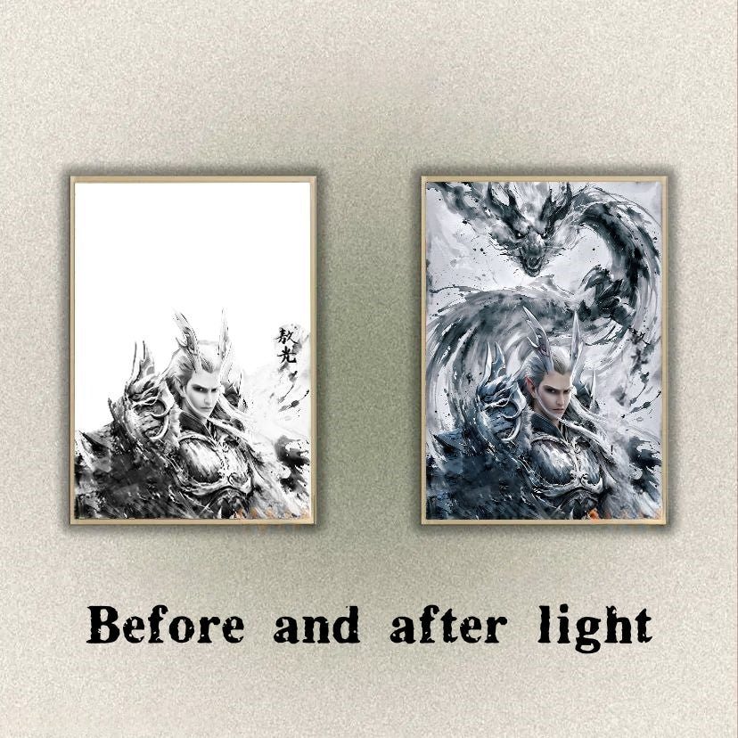 Nezha 2 Magic Child Light-Up Bedside Art – Anime-Inspired LED Night Light with 3D Design