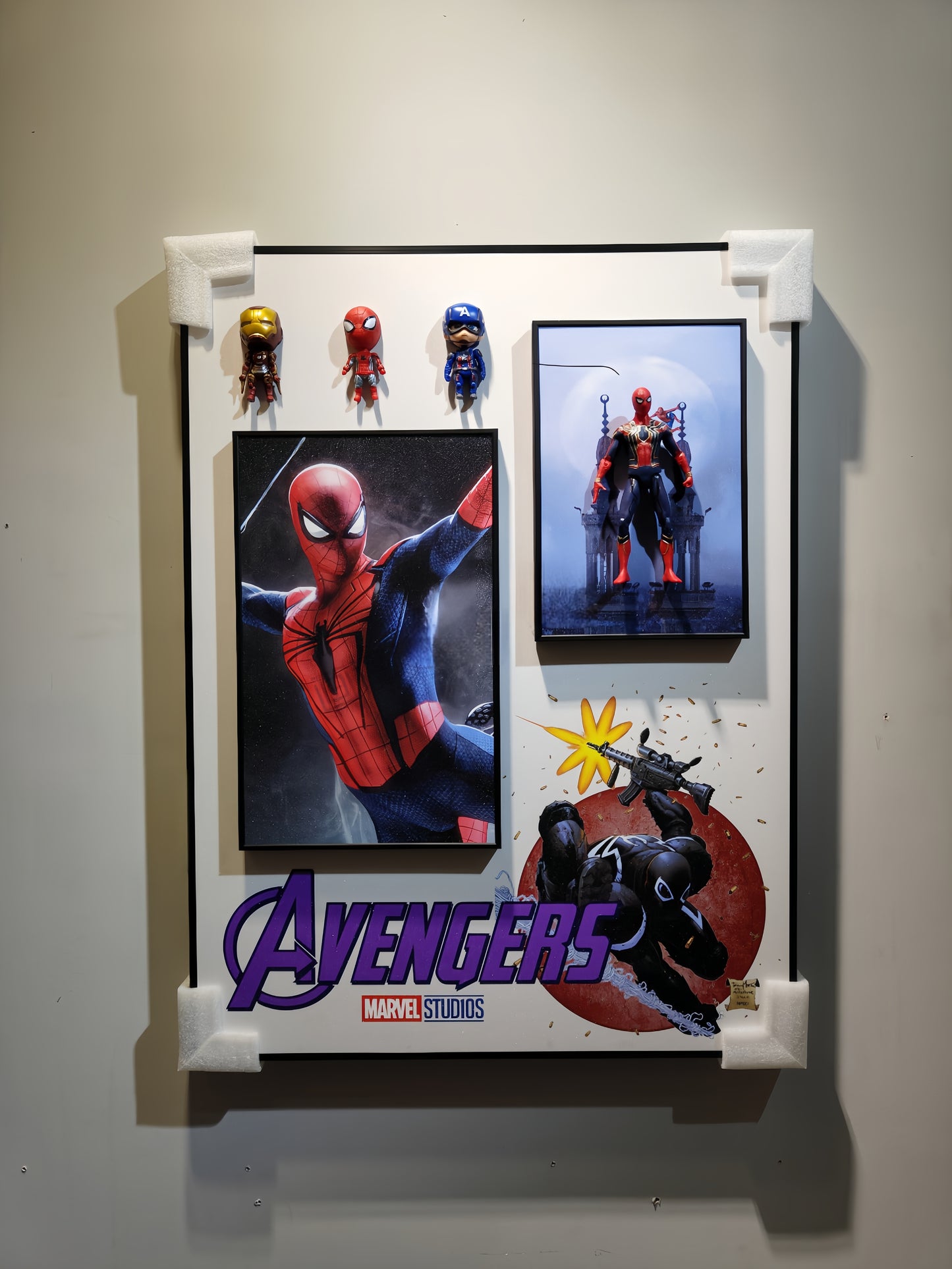 Marvel Avengers 3D Figurine Wall Art - Spider-Man Themed | 60×80cm Custom Decor