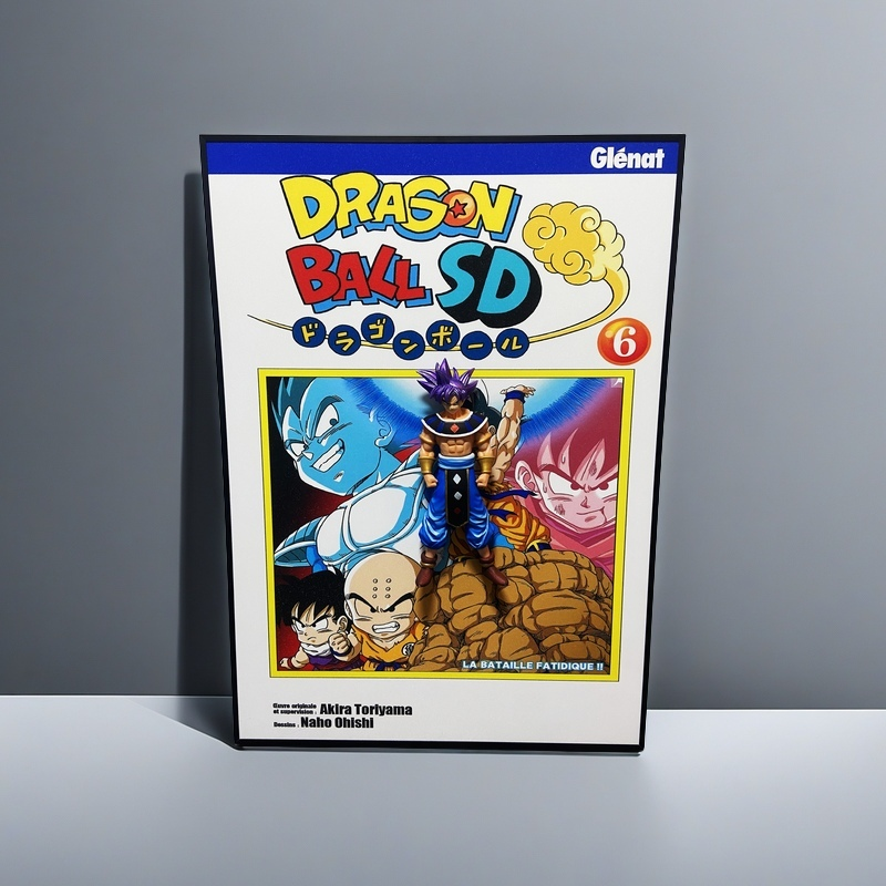 3D Dragon Ball SD wall art featuring a detachable Gogeta figure for anime-themed room decoration