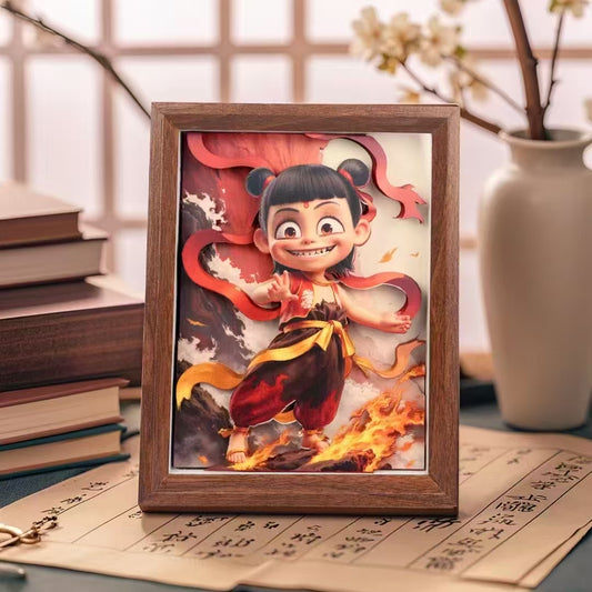 Arca Kertas 3D Nezha - Hiasan Rumah Moden untuk Pintu Masuk &amp; Paparan Bertaraf Tinggi