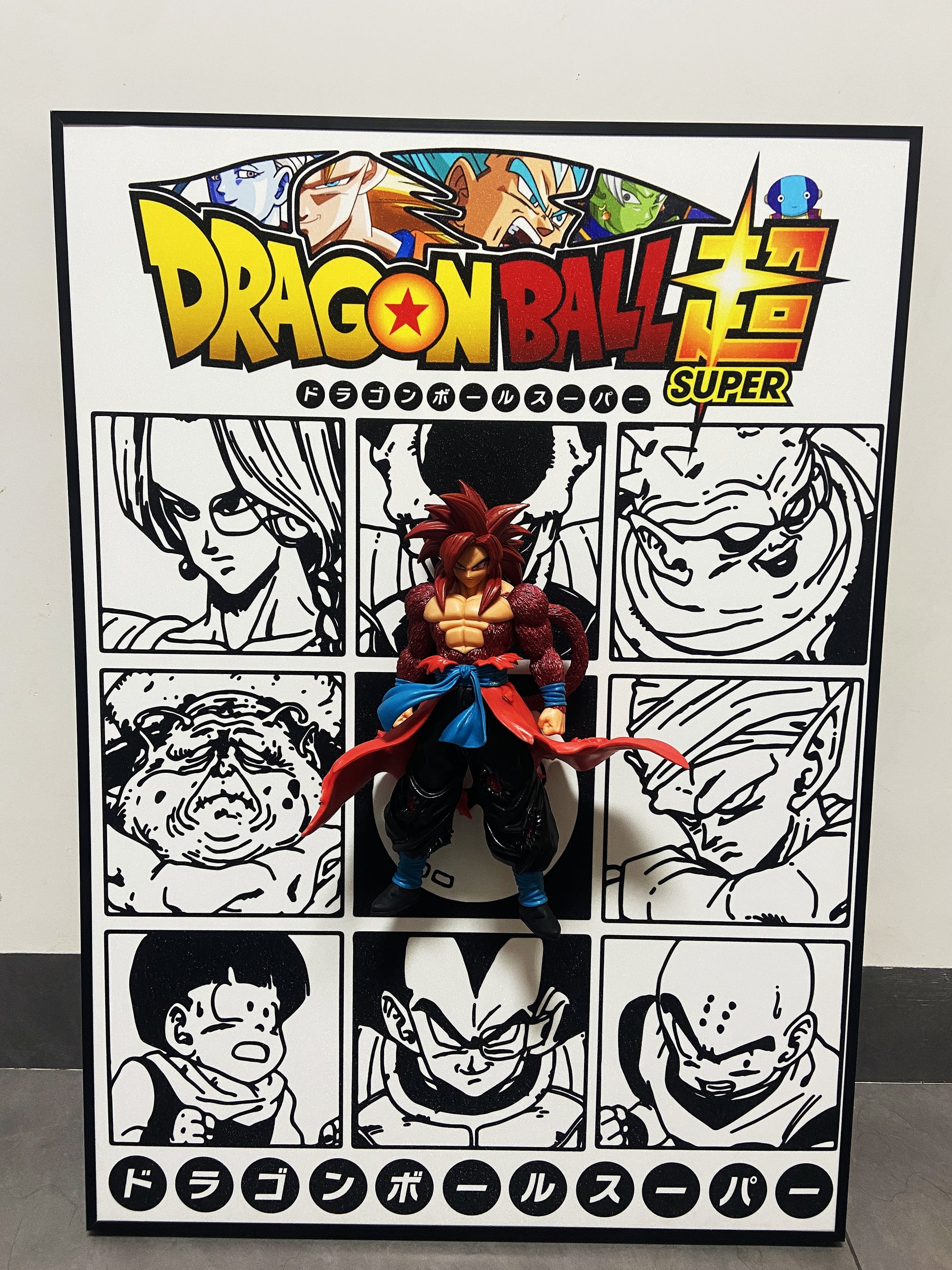 3D Super Saiyan 4 Goku Wall Art - Dragon Ball Figure Decor