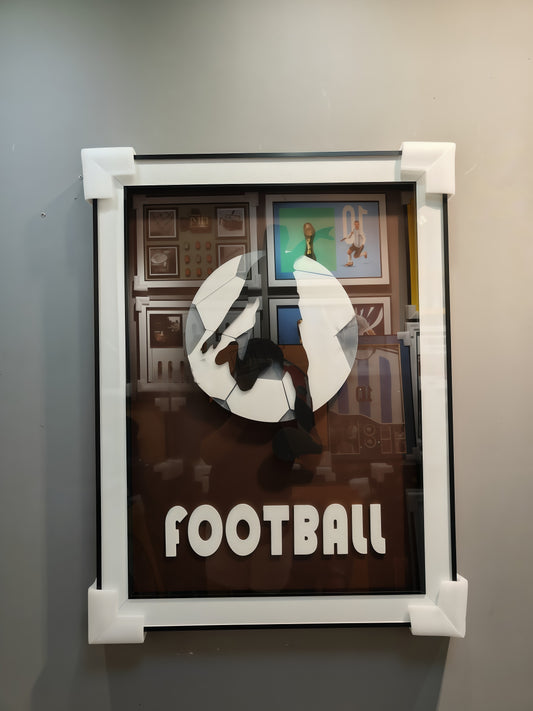 Football Theme 3D Wall Hanging Art in 60×80cm size displayed on wall