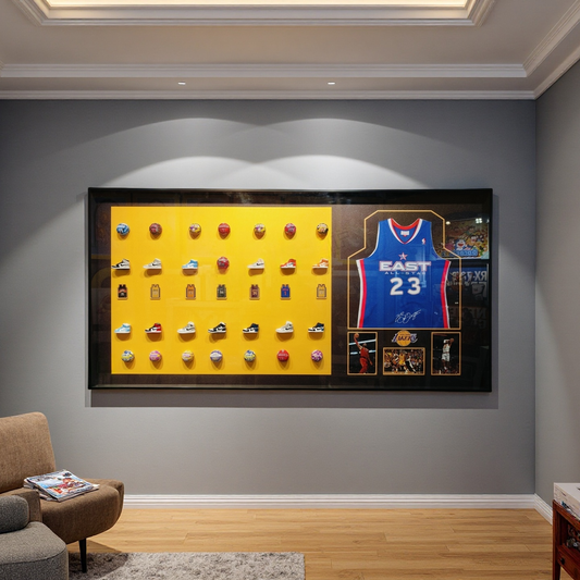 LeBron James East All-Star jersey 3D basketball and sneaker framed wall art, 60×120cm collectible decor
