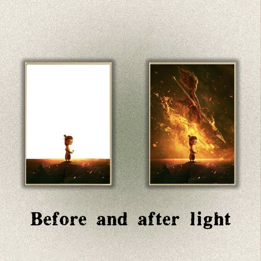 Nezha 2 Magic Child Light-Up Bedside Art – Anime-Inspired LED Night Light with 3D Design