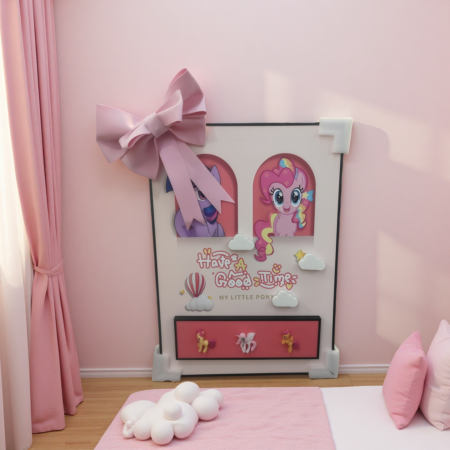 My Little Pony “Have A Good Time” 3D wall-mounted decor with figurines and bow, 50×70cm