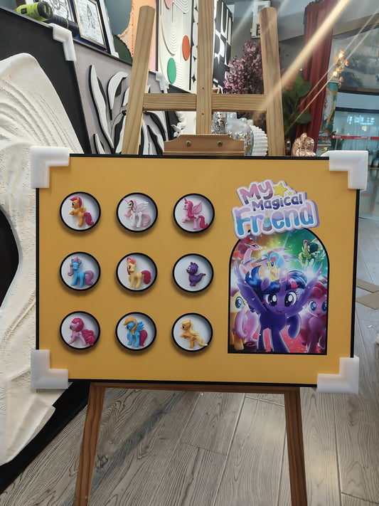 My Magical Friend 3D Wall Art – Pony Figurine Decor for Kids Room (50×70cm)