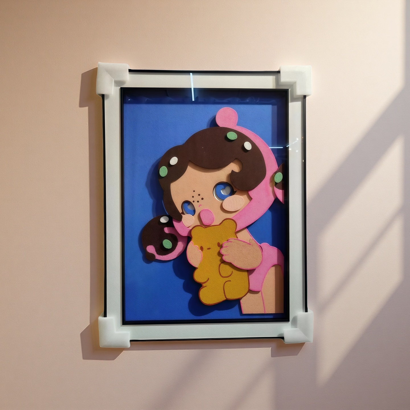 Pop Mart Cute Bear Girl 3D Wall Art Hanging Decoration 60×80cm