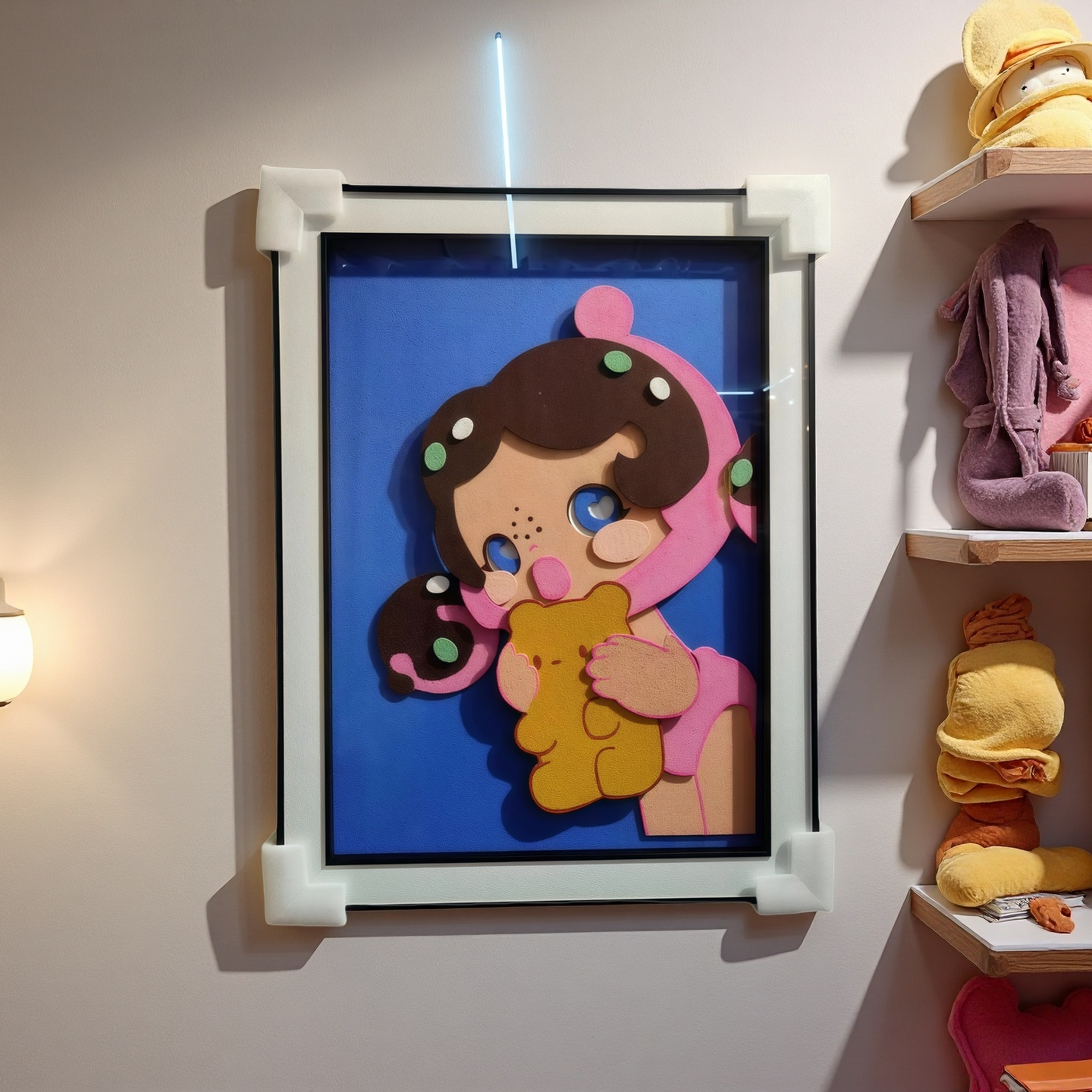 Pop Mart Cute Bear Girl 3D Wall Art Hanging Decoration 60×80cm