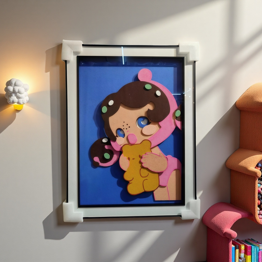 Pop Mart Cute Bear Girl 3D Wall Art Hanging Decoration 60×80cm