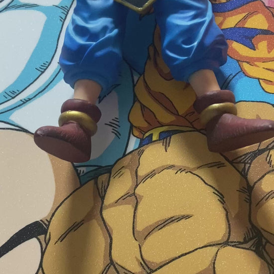 3D Dragon Ball SD wall art featuring a detachable Gogeta figure for anime-themed room decoration
