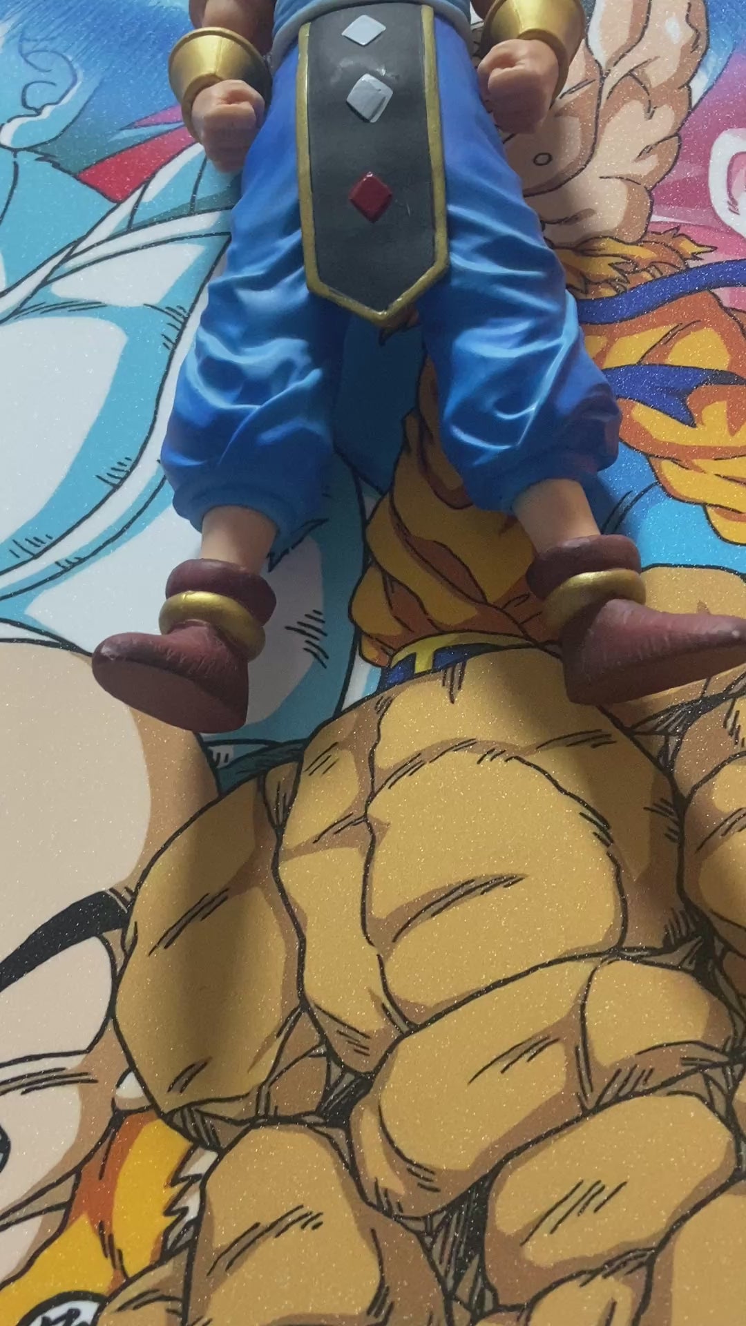 3D Dragon Ball SD wall art featuring a detachable Gogeta figure for anime-themed room decoration